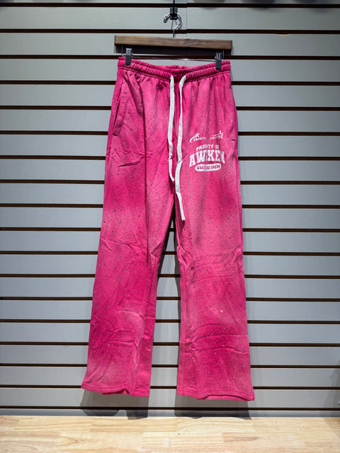 Awoken Dreams Pink Bedazzled Sweats Sz S