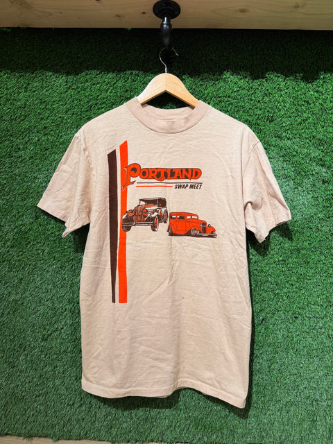 Rare True Vintage Portland Swap Meet Beefy Thin Tee Sz L
