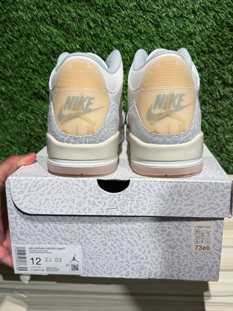 Jordan 3 Retro Craft Ivory Sz 12