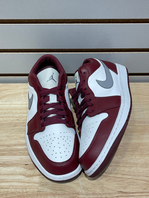 Jordan 1 Low White Bordeaux Sz 10.5