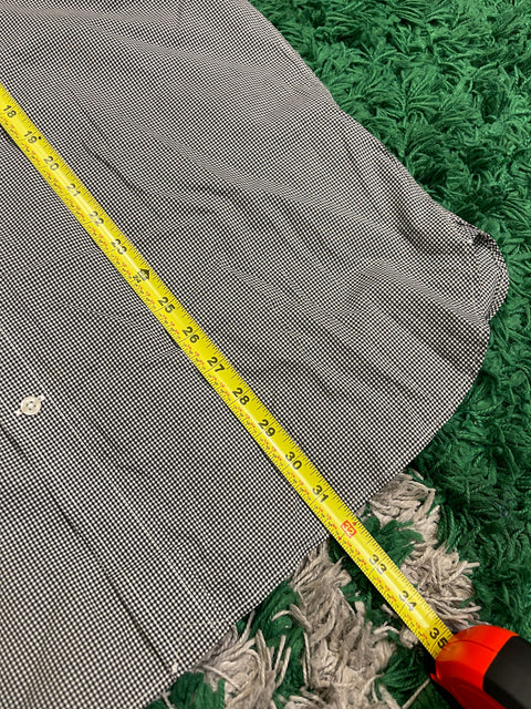 Polo Ralph Lauren Mens Custom Fit Gingham Button Down Shirt Black/White