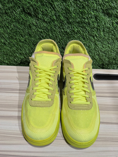Nike Air Force 1 Low Off-White Volt Sz 9.5M
