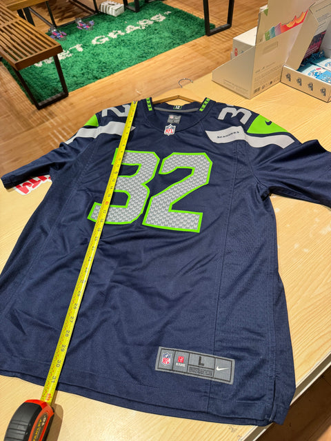 Nike NFL Seahawks #32 Chris Carson Jersey Sz L
