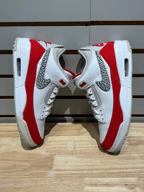 Jordan 3 Retro Tinker White University Red Sz 11