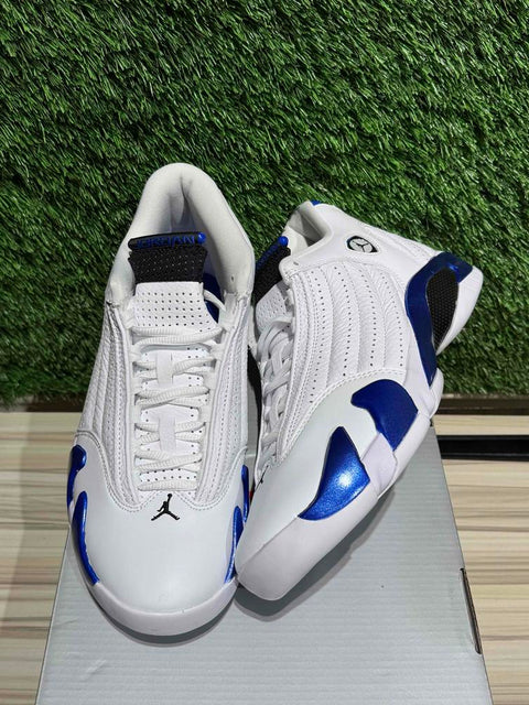 Jordan 14 Retro White Hyper Royal Sz 8.5M