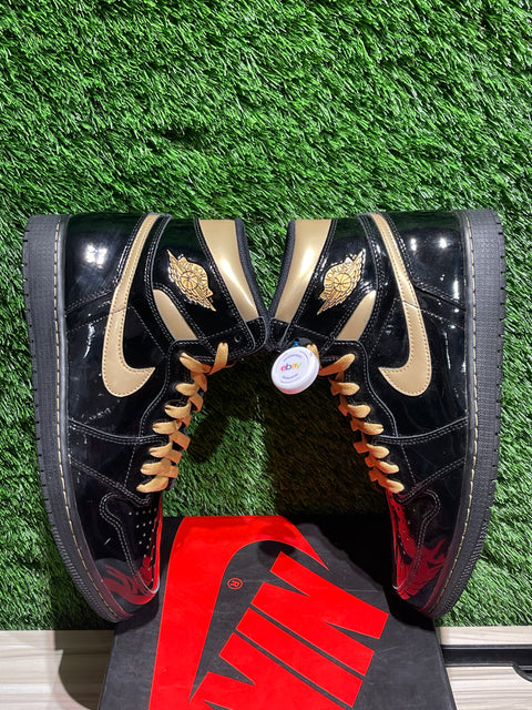Jordan 1 Retro High Black Metallic Gold (2020) Sz 11M