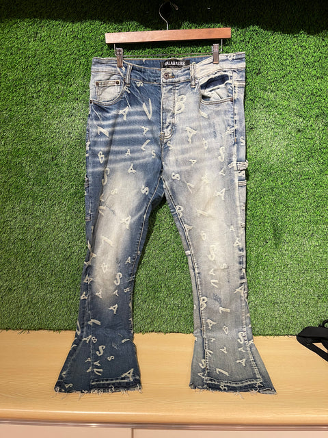 Vintage Valabasas Men's Logo Flare Jeans Sz 36