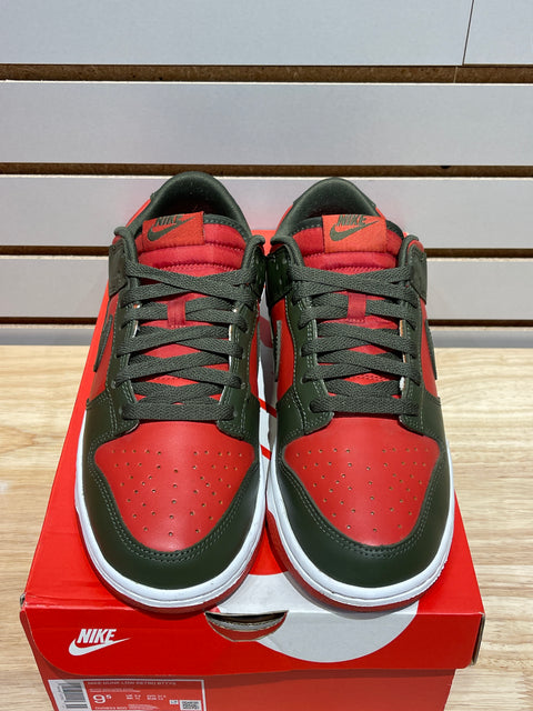 Nike Dunk Low Mystic Red Cargo Khaki Sz 9.5