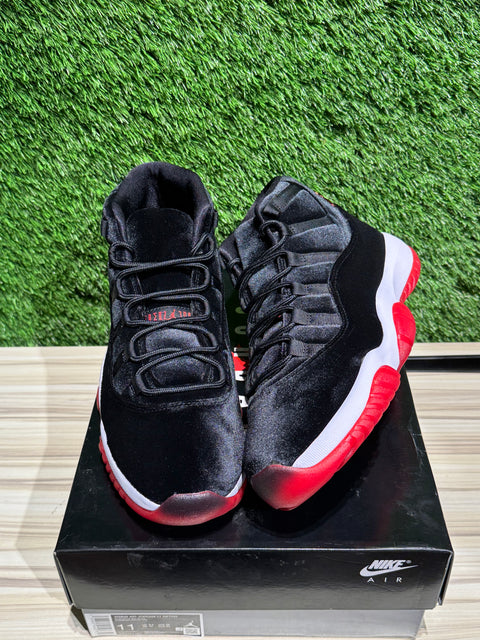 Jordan 11 Retro Bred Velvet (Women's) Sz 9.5M/11W