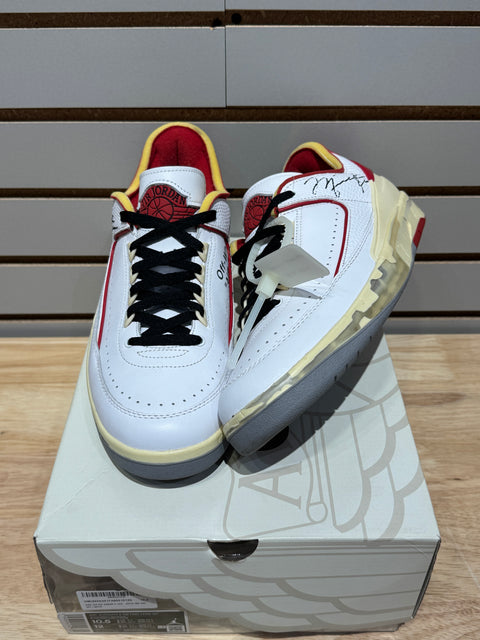 Jordan 2 Retro Low SP Off-White White Red Sz 10.5