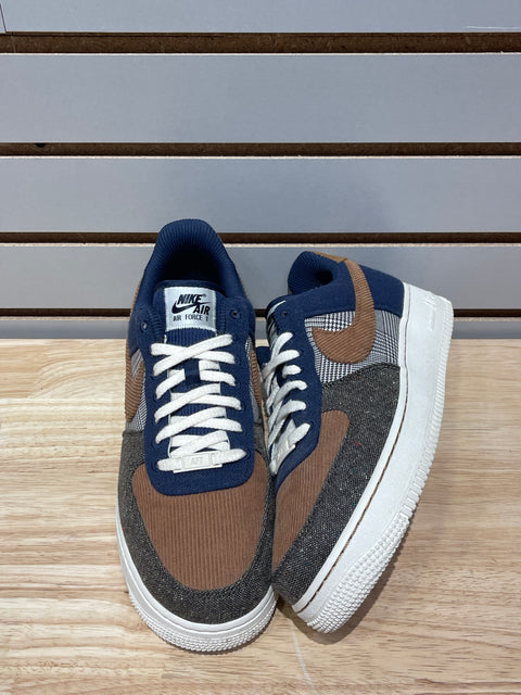 Nike Air Force 1 Low '07 PRM Tweed Midnight Navy Corduroy Sz 10