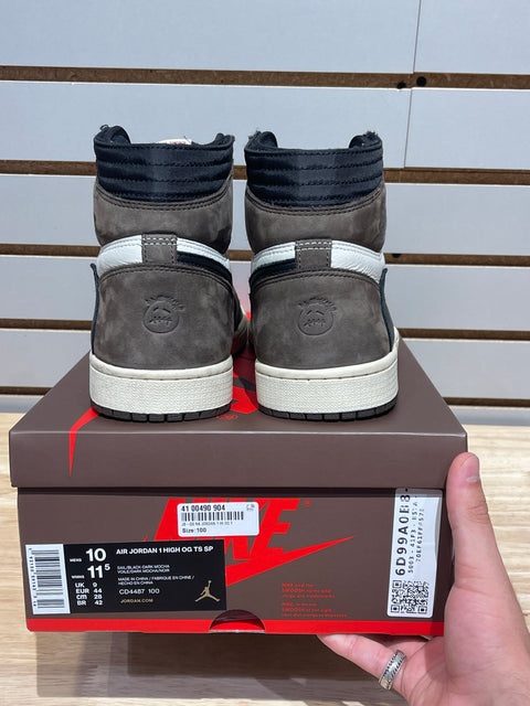 Jordan 1 Retro High OG SP Travis Scott Mocha Sz 10