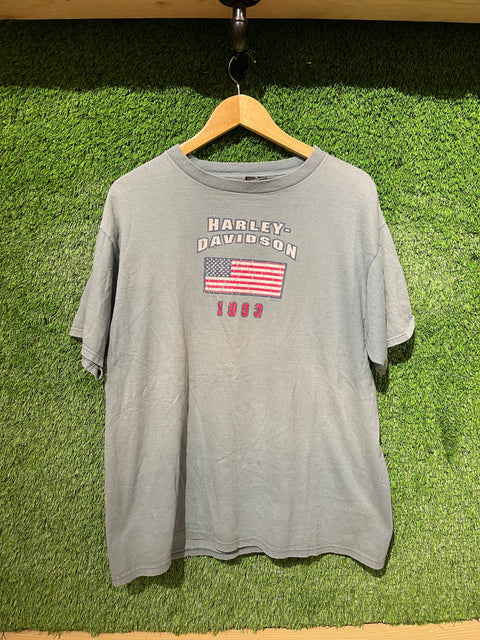 2000 Vintage Memphis Tennessee American Flag 1903 Harley Davidson Tee Sz XL