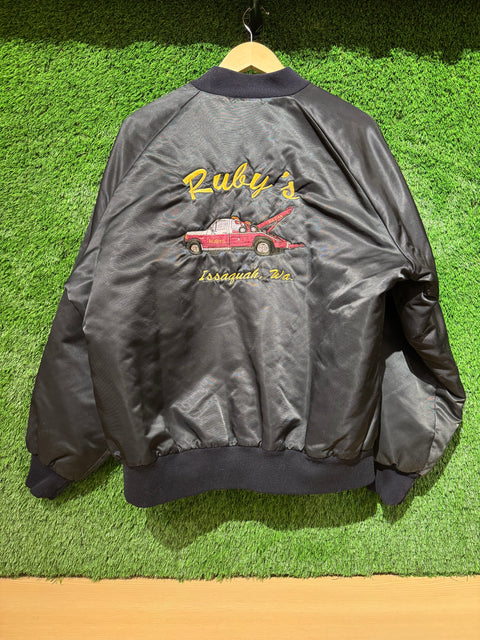 VTG Made in USA West Ark Bomber Jacket Sz L