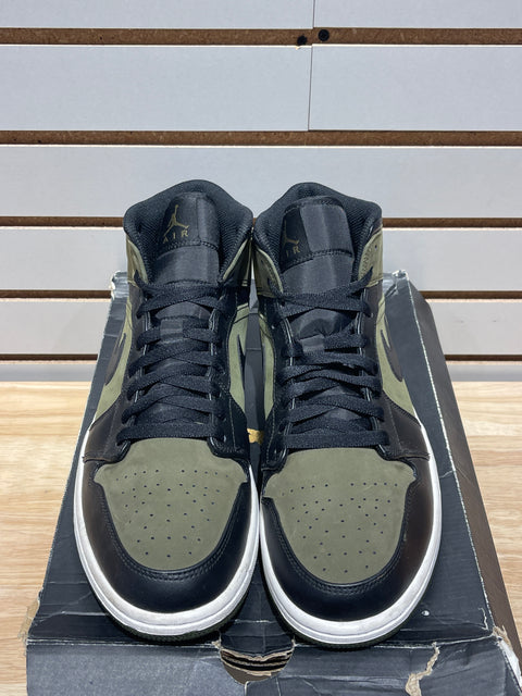 Jordan 1 Mid Olive Canvas Sz 12