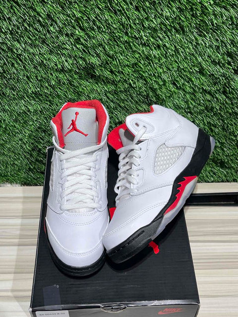 Jordan 5 Retro Fire Red Silver Tongue (2020) (PS) Sz 3Y