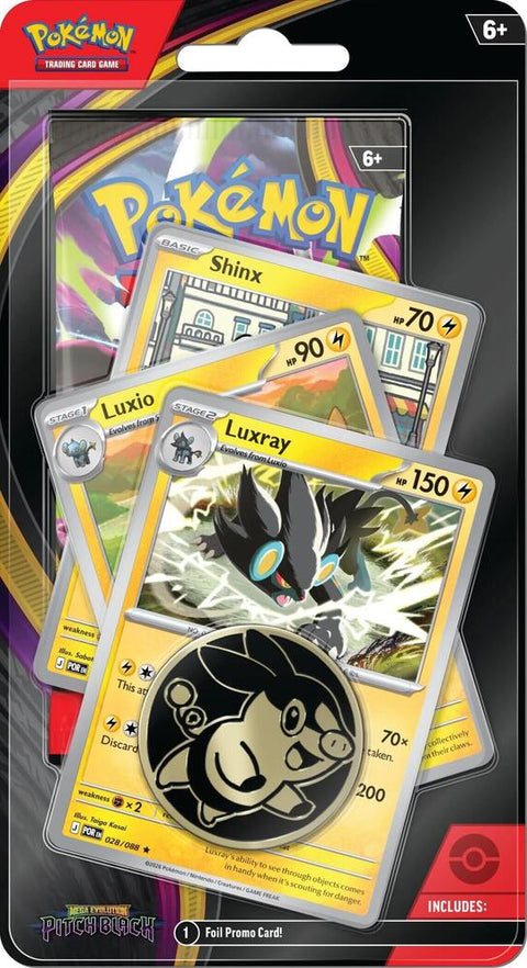 Pokémon Mega Evolution Pitch Black Premium Checklane Blister Luxray Line