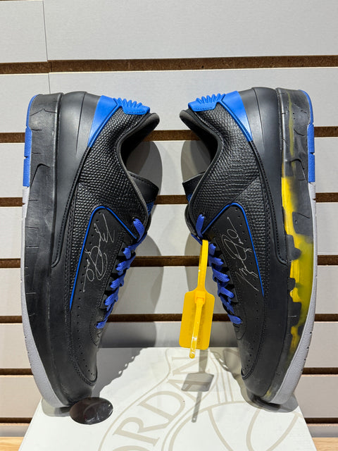 Jordan 2 Retro Low SP Off-White Black Blue Sz 13