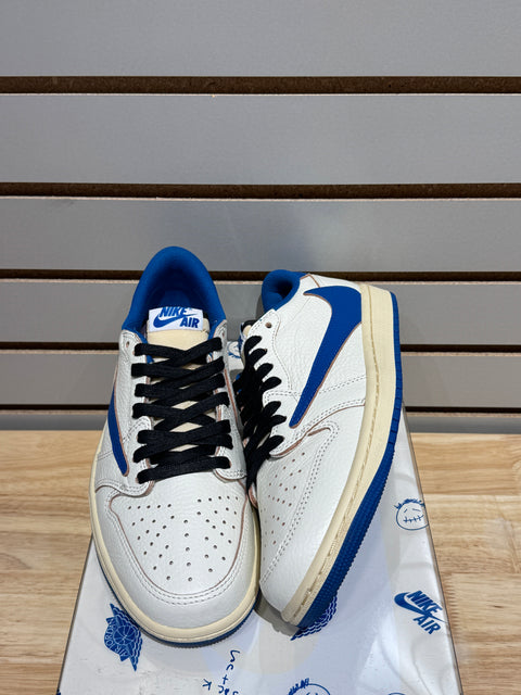 Jordan 1 Retro Low OG SP Fragment x Travis Scott Sail Military Blue Sz 7.5M