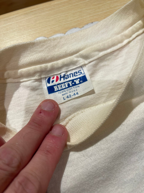 1988 True Vintage 70s Single Stitch Duke Vigil 20th Anniversary Hanes Beefy Tag Tee Sz L