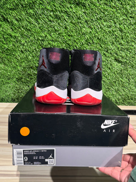 Jordan 11 Retro Bred Velvet (Women's) Sz 7.5M