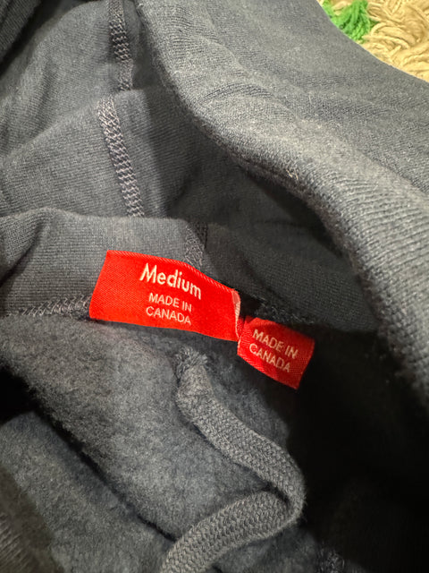 Supreme Apple Hooded Sweatshirt Navy Sz M