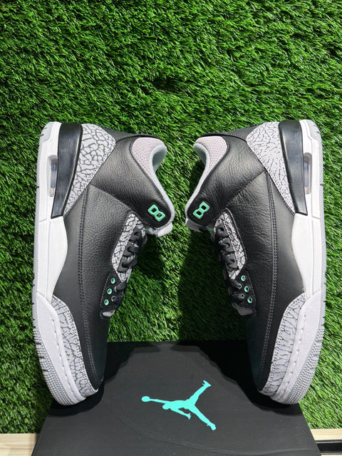Jordan 3 Retro Green Glow Sz 10.5
