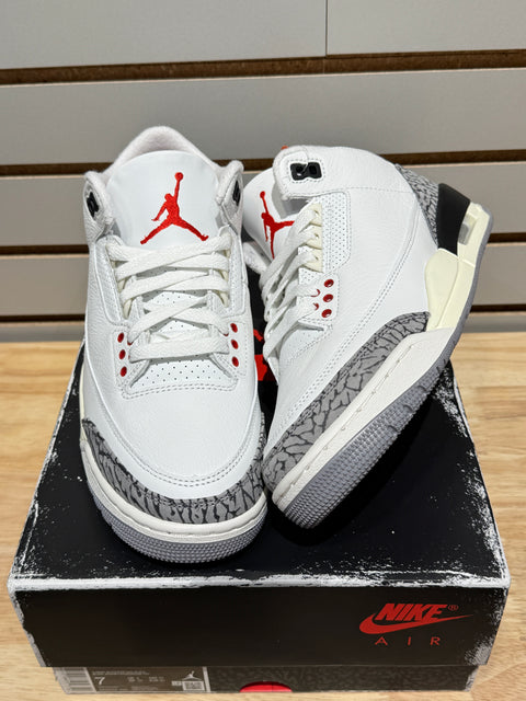 Jordan 3 Retro White Cement Reimagined Sz 7