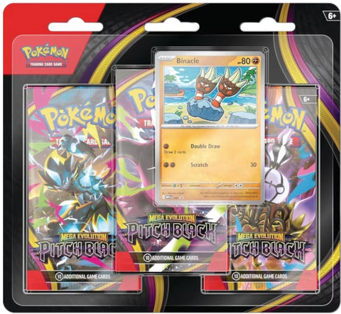 2026 Pokémon Mega Evolution Pitch Black 3 Pack Blister