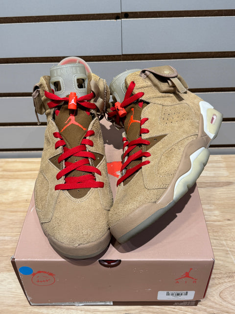 Jordan 6 Retro Travis Scott British Khaki Sz 12