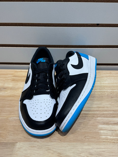 Jordan 1 Retro Low OG Black Dark Powder Blue Sz 11.5
