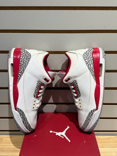 Jordan 3 Retro Cardinal Red Sz 11.5