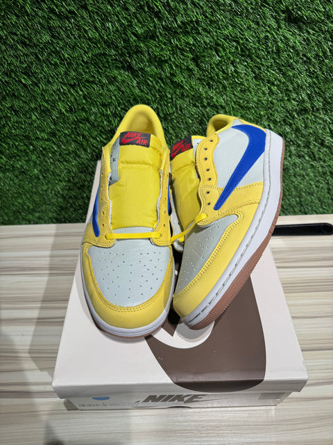Jordan 1 Retro Low OG SP Travis Scott Canary (Women's) Sz 11.5