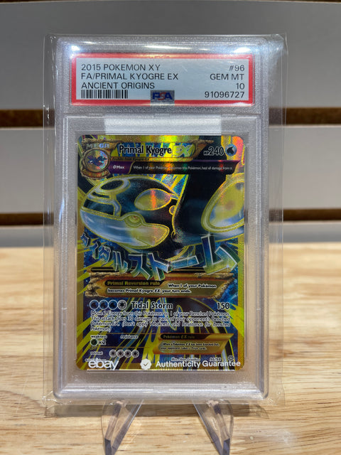 2015 Pokemon Primal Kyogre EX Ancient Origins - 96/98 PSA 10