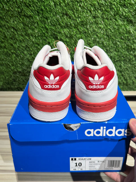 adidas Rivalry Low Cloud White Active Maroon Sz 10