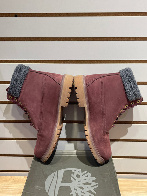 Timberland Premium 6" Waterproof Boot Burgundy Nubuck Sz 12