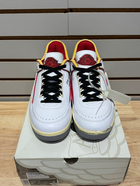Jordan 2 Retro Low SP Off-White White Red Sz 10.5