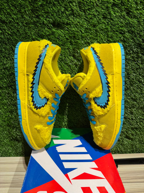 Nike SB Dunk Low Grateful Dead Bears Opti Yellow Sz 10.5M