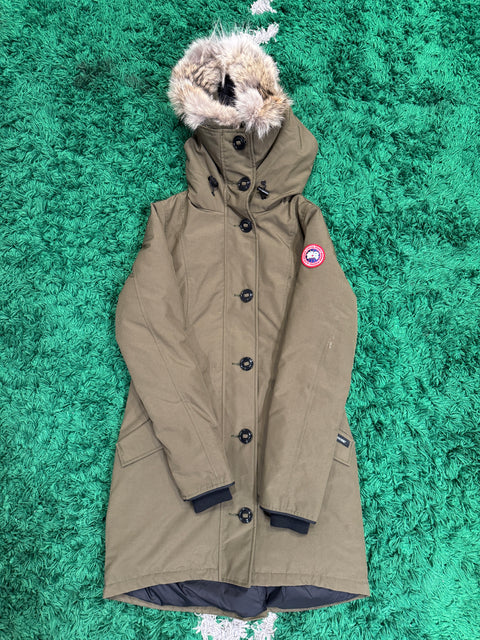Womens's Canada Goose Green Rossclair Parka Sz S