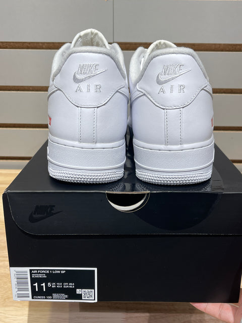 Nike Air Force 1 Low Supreme White Sz 11.5