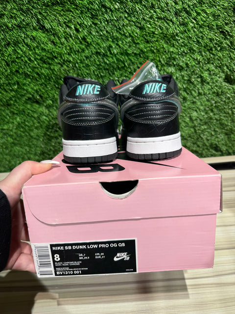 Nike SB Dunk Low Diamond Supply Co. Black Diamond Sz 8