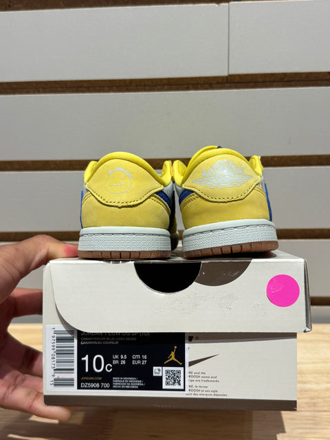 Jordan 1 Retro Low OG SP Travis Scott Canary (TD) Sz 10c