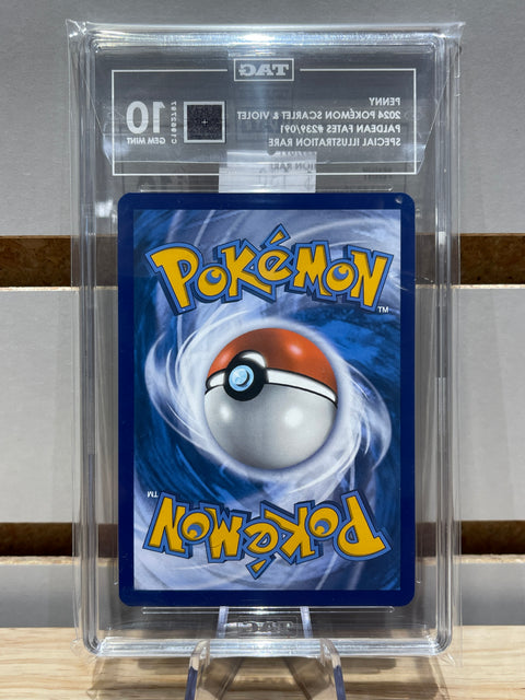 PENNY 2024 POKÉMON SCARLET & VIOLET PALDEAN FATES #239/091 SPECIAL ILLUSTRATION RARE TAG 10