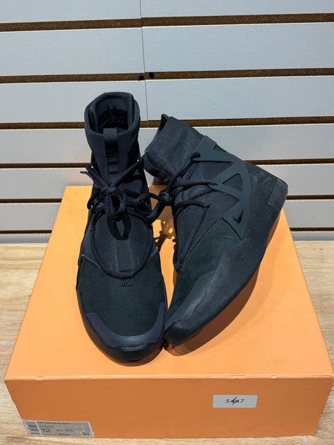 Nike Air Fear of God 1 Triple Black Sz 12
