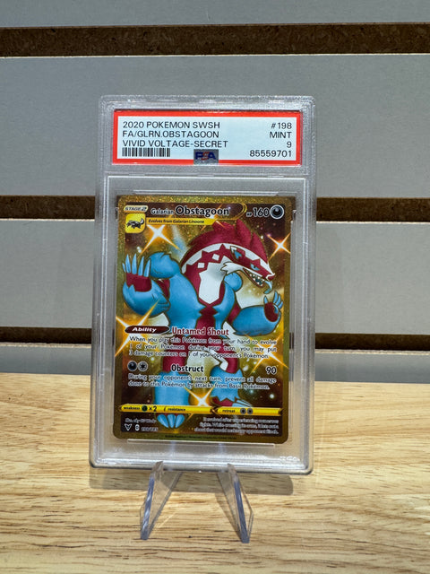 2020 POKEMON SWSH FA/GLRN.OBSTAGOON VIVID VOLTAGE-SECRET PSA 9