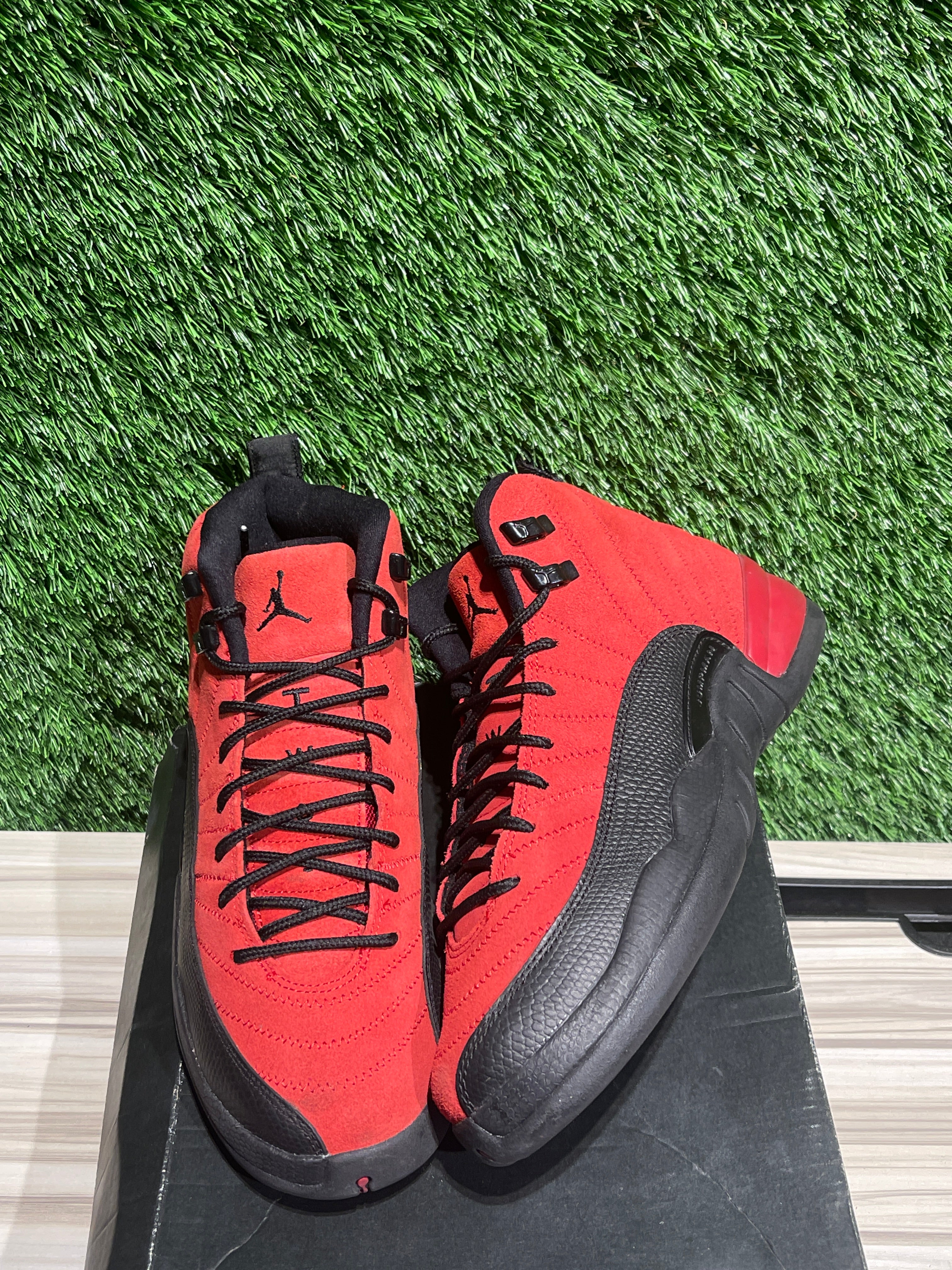 Jordan 12 Retro Reverse Flu Game Sz 7Y (GS) – Sneak City