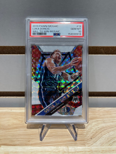 2019 Panini Mosaic #13 Luka Doncic Will To Win PSA 10