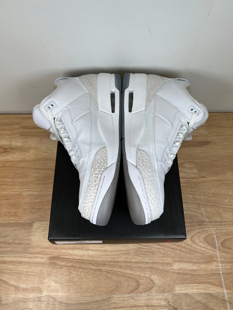 2018 Pure White Air Jordan 3 Sz 12