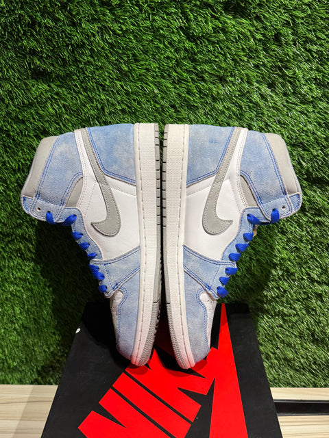 Jordan 1 Retro High Hyper Royal Smoke Grey Sz 8M