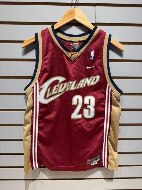 Vintage 2000s Kids Nike Cleveland Cavaliers Lebron James Jersey #23 Sz M